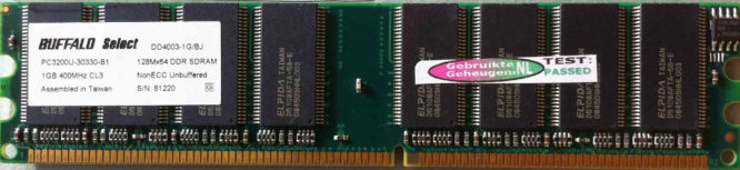 Buffalo 1GB DDR PC3200U 400MHz
