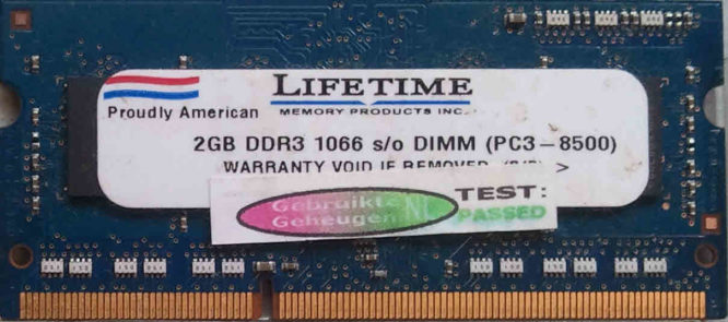 Lifetime 2GB DDR3 PC3-8500S 1066MHz