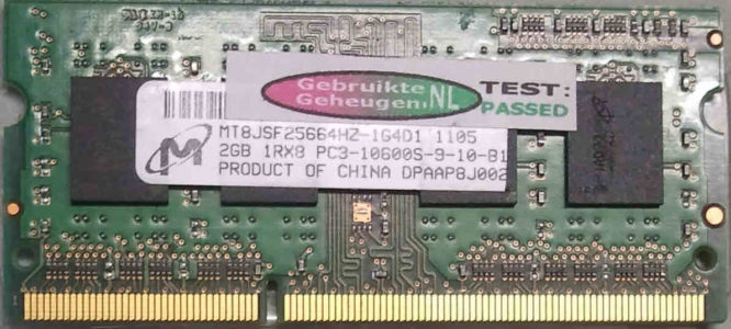 Micron 2GB DDR3 PC3-10600S 1333MHz
