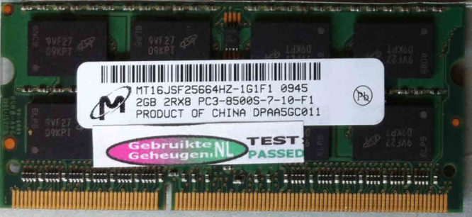 Micron 2GB DDR3 PC3-8500S 1066MHz
