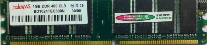 takeMS 1GB DDR PC3200U 400MHz
