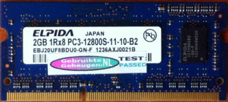 Elpida 2GB DDR3 PC3-12800S 1600MHz