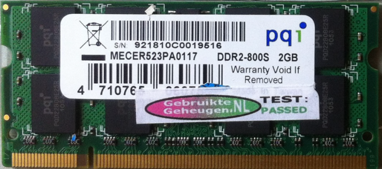 PQ 2GB DDR2 PC2-6400S 800MHz