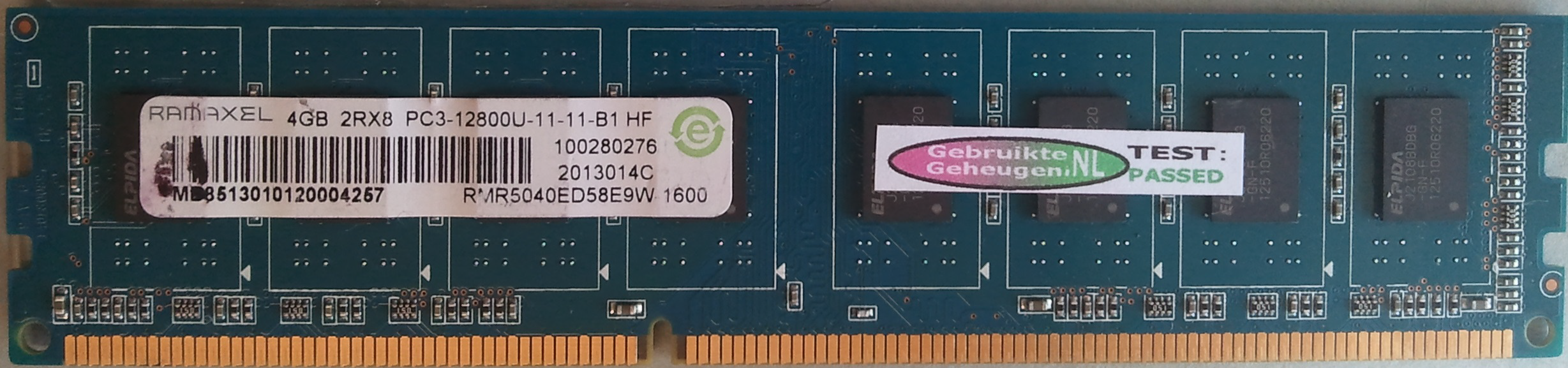 4GB 2Rx8 PC3-12800U-11-11-B1 HF