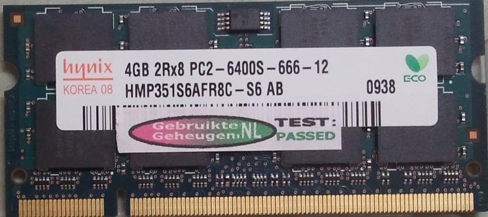 4GB 2Rx8 PC2-6400S-666-12
