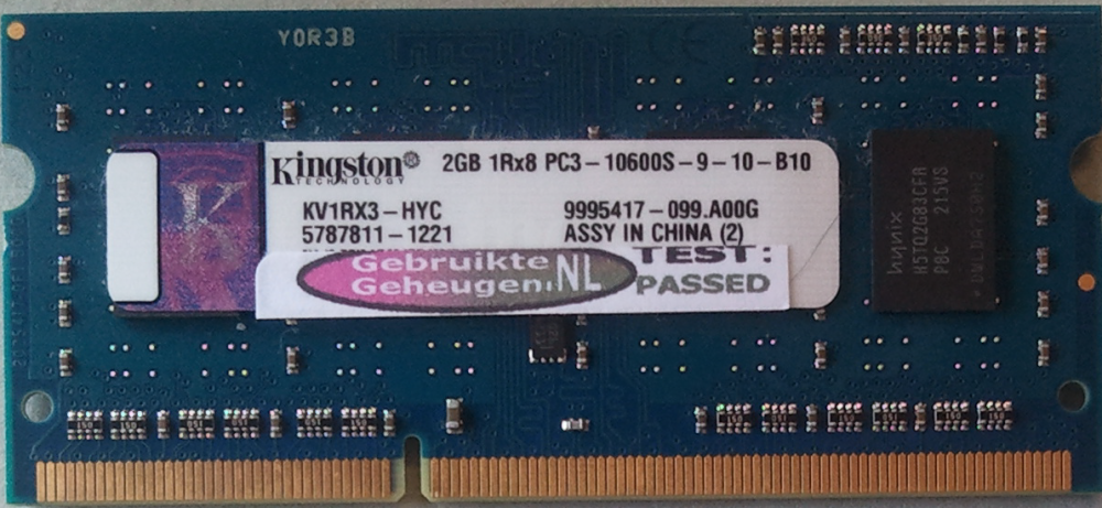 2GB 1Rx8 PC3-10600S-9-10-B10