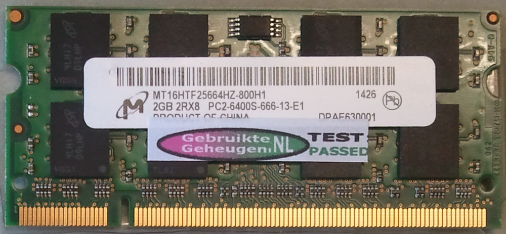 2GB 2RX8 PC2-6400S-666-13-E1