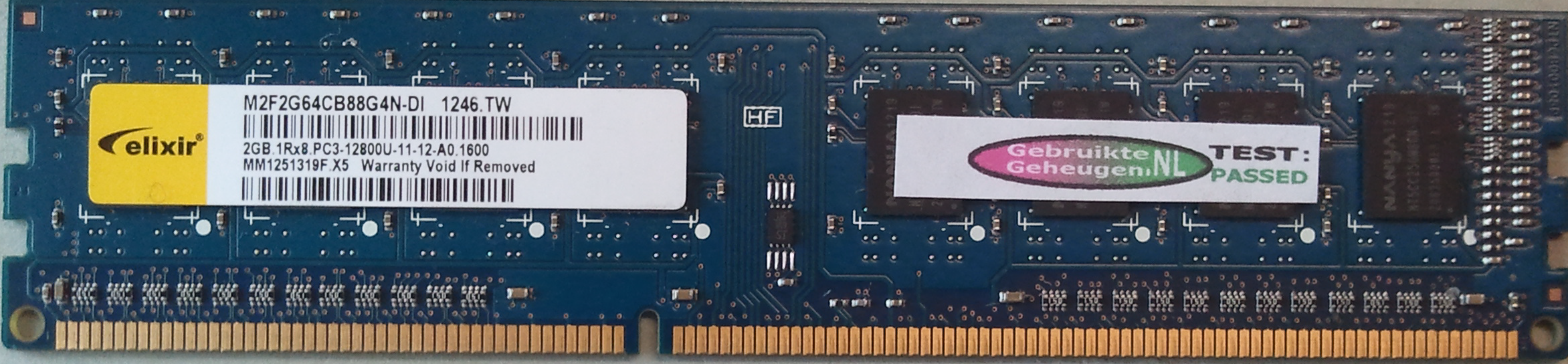 2GB 1Rx8 PC3-12800U-11-12-A0