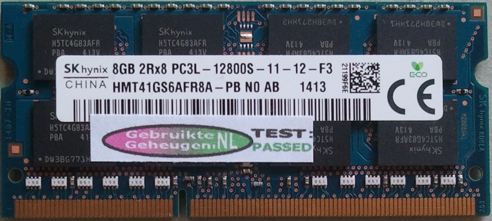 8GB 2Rx8 PC3L-12800S-11-12-F3