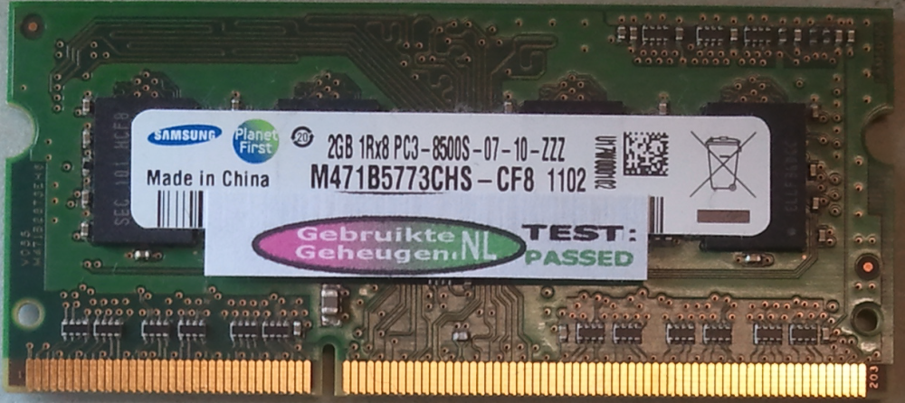 2GB 1Rx8 PC3-8500S-07-10-ZZZ