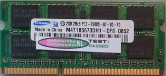 Samsung 2GB DDR3 PC3-8500S 1066MHz