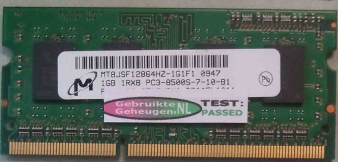 1GB 2RX8 PC3-8500S-7-10-B1