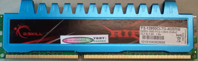 G.Skill 2GB DDR3 PC3-12800U 1600MHz