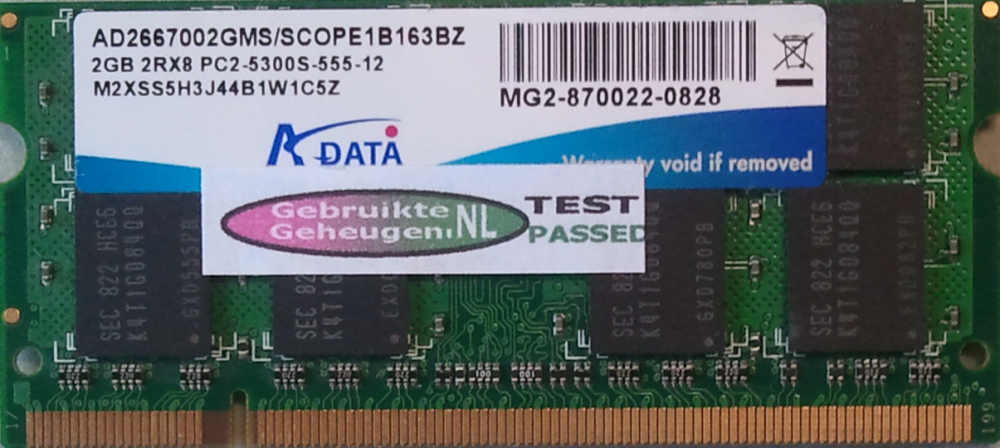 Adata 2GB DDR2 PC2-5300S 667MHz