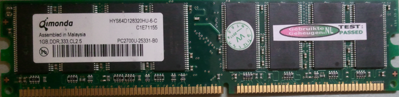 Qimonda 1GB DDR PC2700U 333MHz
