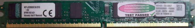 Kingston 2GB DDR2 PC2-6400U 800MHz