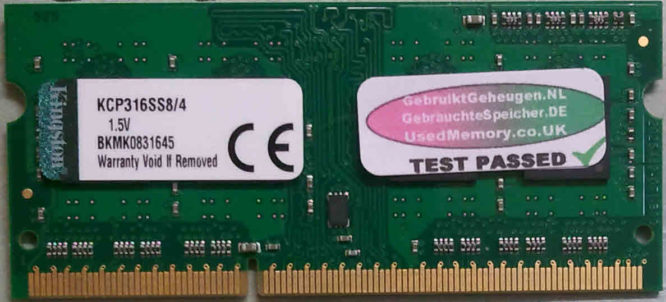 Kingston 4GB DDR3 PC3-12800S 1600MHz 204pins