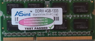 Asint 4GB DDR3 PC3-10600S 1333MHz