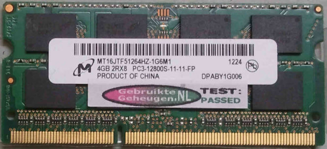 Micron 4GB PC3-12800S 1600MHz