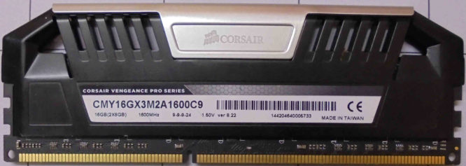 Corsair 8GB PC3-12800U 1600MHz