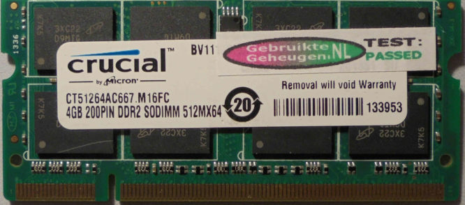 Crucial 4GB PC2-5300S 667MHz