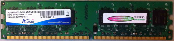 Adata 2GB PC2-6400U 800MHz