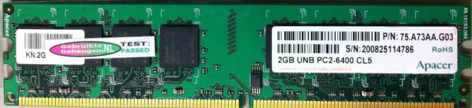 Apacer 2GB PC2-6400U 800MHz