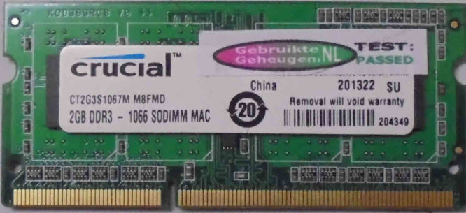 Crucial 2GB PC3-8500S 1066MHz