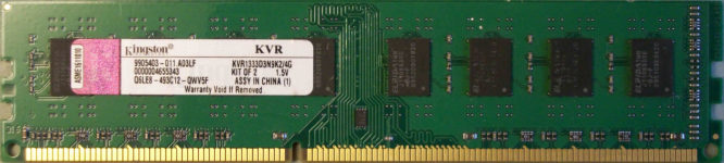 Kingston 2GB PC3-10600U 1333MHz