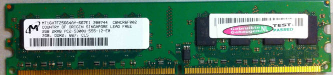 Micron 2GB PC2-5300U 667MHz
