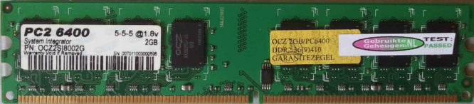OCZ 2GB PC2-6400U 800MHz