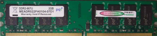 PQ 2GB PC2-5300U 667MHz