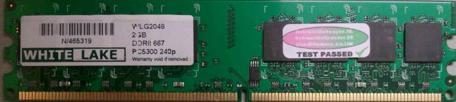 WhiteLake 2GB PC2-5300U 667MHz