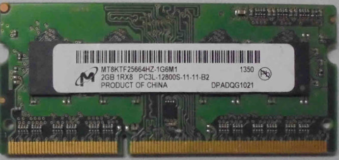 Micron 2GB PC3L-12800S 1600MHz