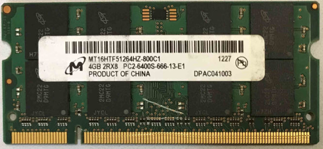 Micron 4GB PC2-6400S 800MHz