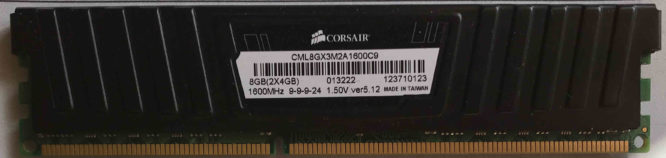 Corsair 4GB PC3-12800U 1600MHz
