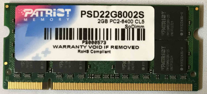 Patrist 2GB PC2-6400S 800MHz
