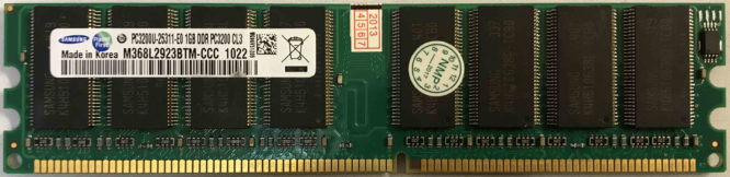 Samsung 1GB DDR PC3200U 400MHz
