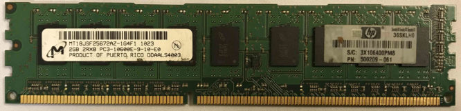 Micron 2GB PC3-10600E 1333MHz