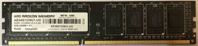 AMD Radeon 4GB PC3-10600U 1333MHz