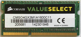 Corsair 4GB PC3-12800S 1600MHz