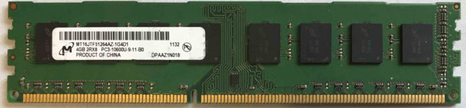 Micron 4GB PC3-10600U 1333MHz