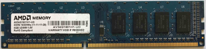 AMD 4GB PC3-12800U 1600MHz