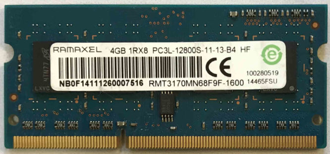 Ramaxel 4GB PC3L-12800S 1600MHz