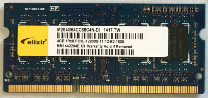 Elixir 4GB PC3L-12800S 1600MHz