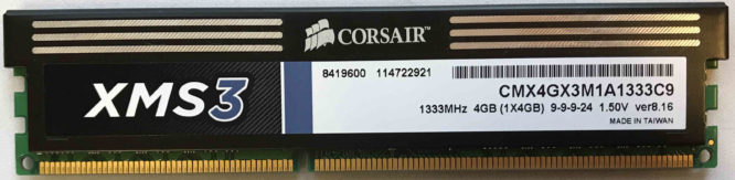 Corsair 4GB PC3-10600U 1333MHz