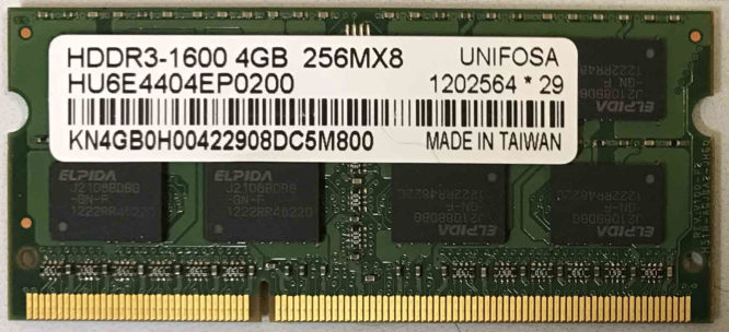 Unifosa 4GB PC3-12800S 1600MHz