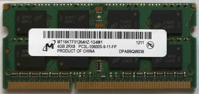 Micron 4GB PC3L-10600S 1333MHz