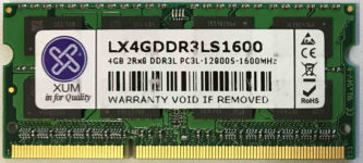 XU 4GB PC3L-12800S 1600MHz