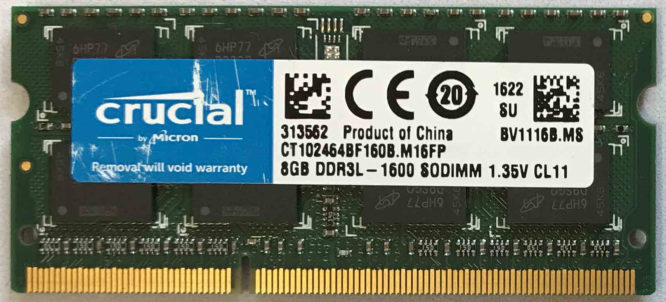 Crucial 8GB PC3L-12800S 1600MHz